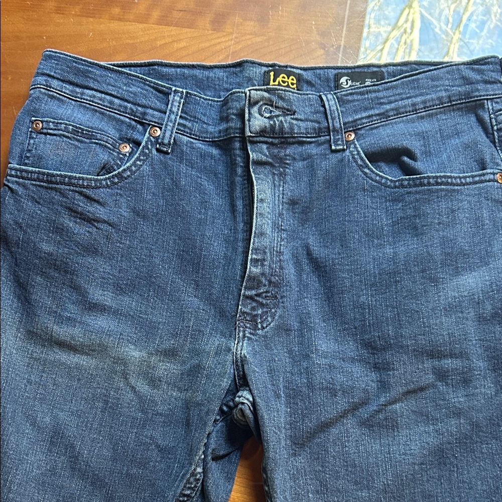 Lee Men's Dark Blue Slim Straight Jeans
